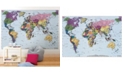 Brewster Home Fashions World Map Wall Mural, 8' 10" x 6' 2"